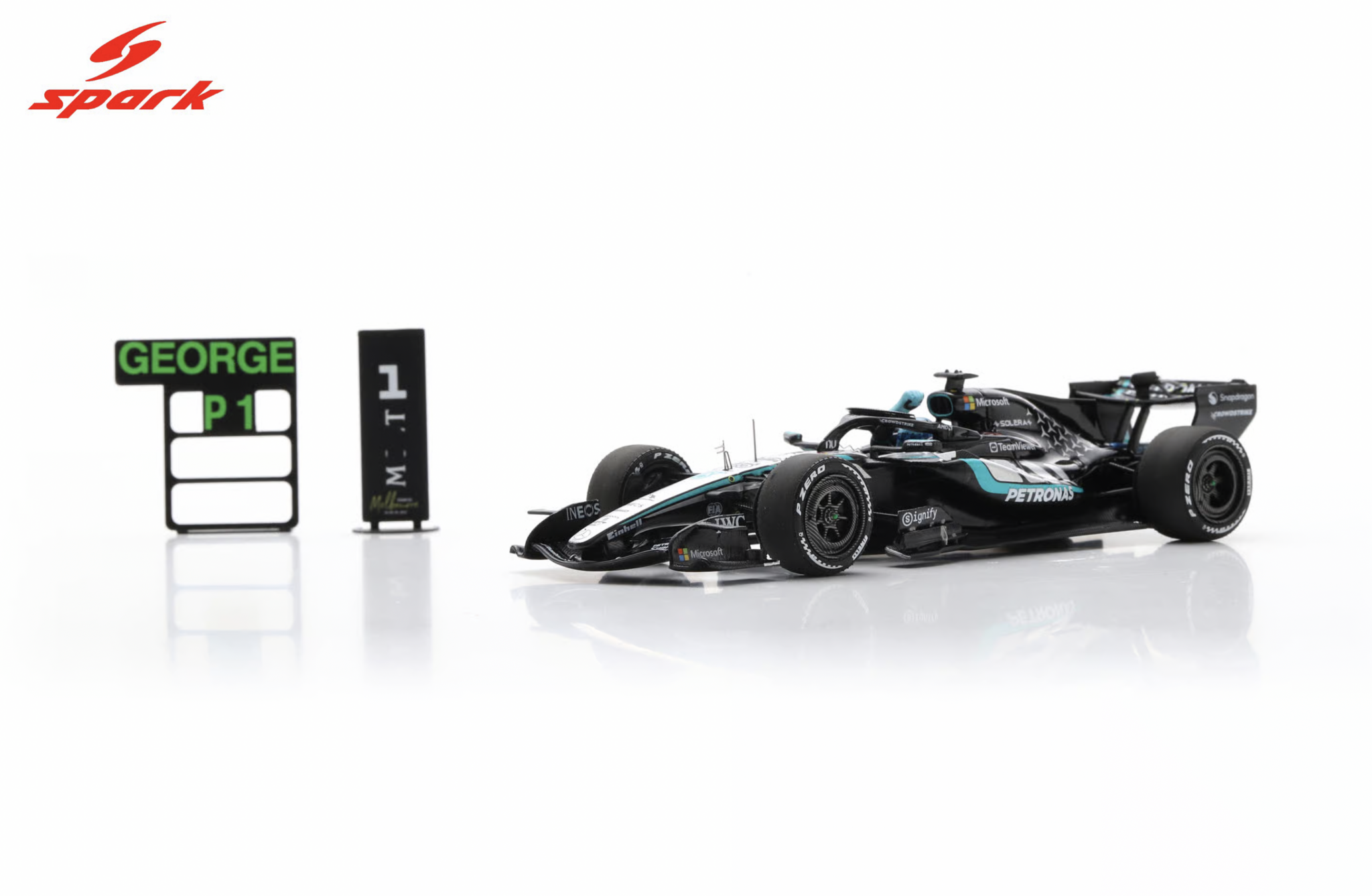 1:43 George Russell #63 Mercedes-AMG PETRONAS Formula One Team W17 - Australia GP 2026 - Winner - Spark Models