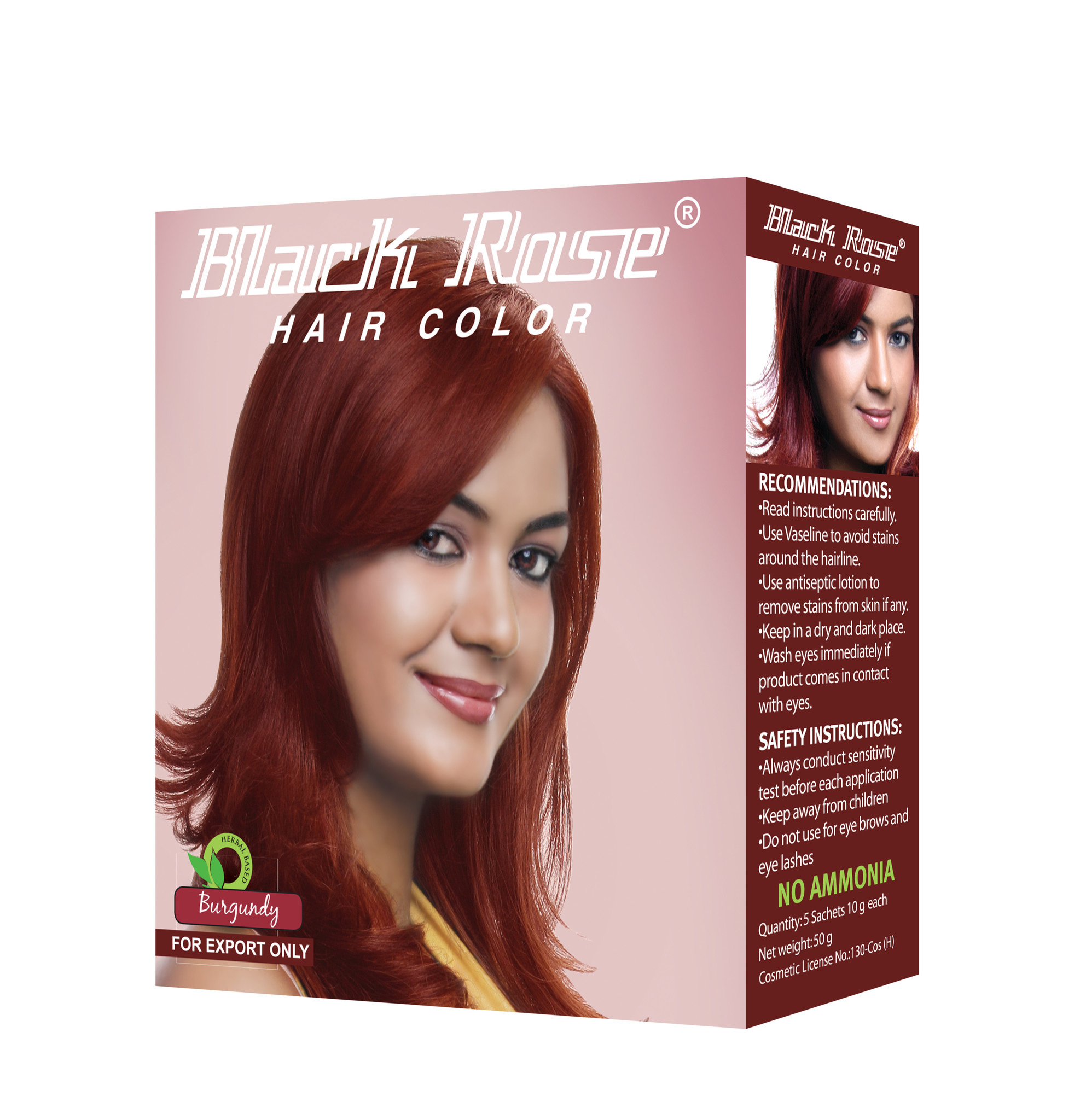 BLACK ROSE Herbal Henna 50 gm BURGUNDY colour Black Rose
