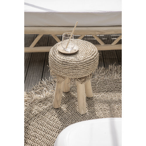 The Raffia Fringed Carpet - Natural