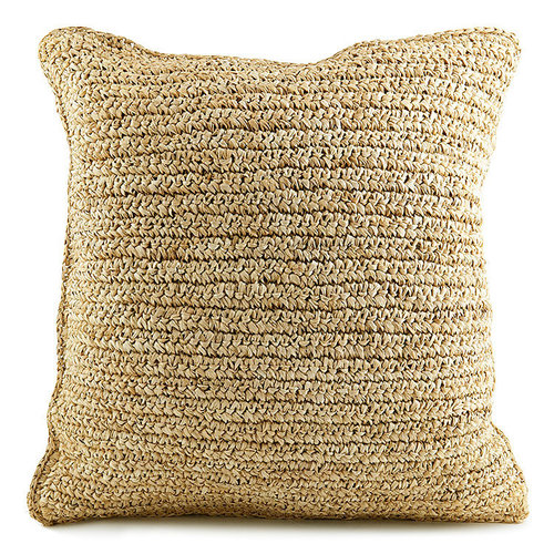 The Raffia Flores Cushion Square - Natural - M