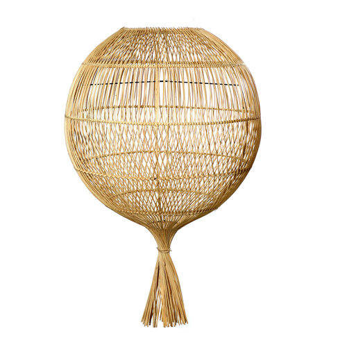 The Rattan Wonton Floor Lamp - Pendant - Natural