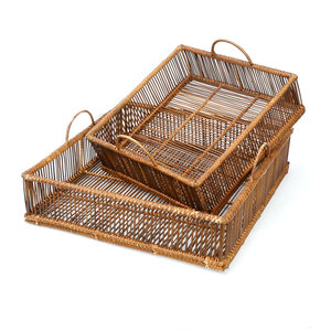 The Rattan Trays set van 2