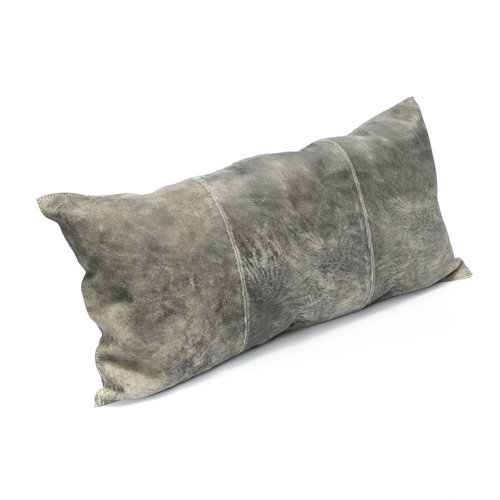 The Three Panel Suede Cushion - Grey