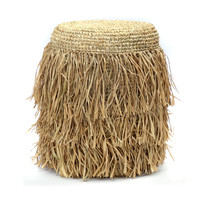 The Raffia Shaggy Stool