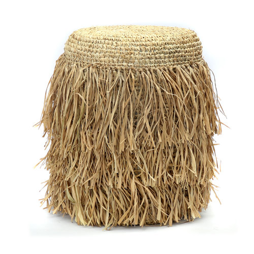 The Raffia Shaggy Stool - Round