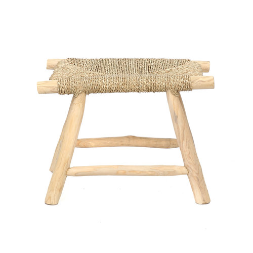 The Porto Seagrass Stool - Natural - M