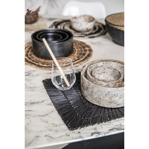 The Burned Cylinder Dish - Black - SET3