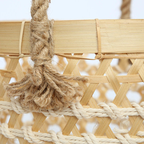 The Bamboo Macrame Baskets - Natural White - Large