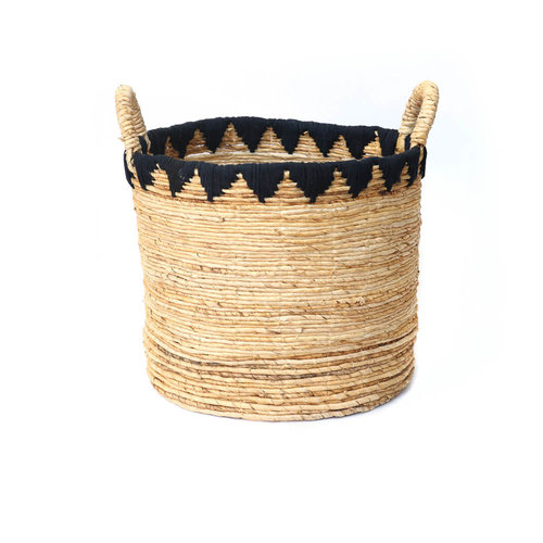 The Banana Stitched Baskets - Natural Black - Large