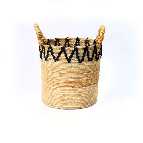 The Banana Stitched Baskets - Natural Black - Small