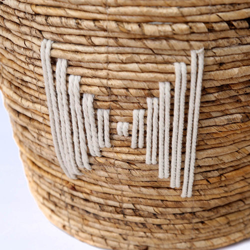 The Banana Stitched Baskets - Natural White - Small