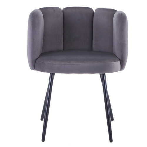 High Vijf Stoel - Grijs - Velvet High Vijf Stoel - Grijs - Velvet