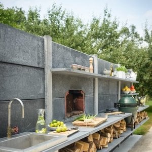 Buitenkeuken - Beton - Hout