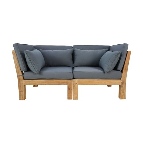 HSM Collection Tuin 2-zits loungeset modulair Aruba (incl. kussens) - 2-delig - Hout - Bruin HSM Collection Tuin 2-zits loungeset modulair Aruba (incl. kussens) - 2-delig - Hout - Bruin