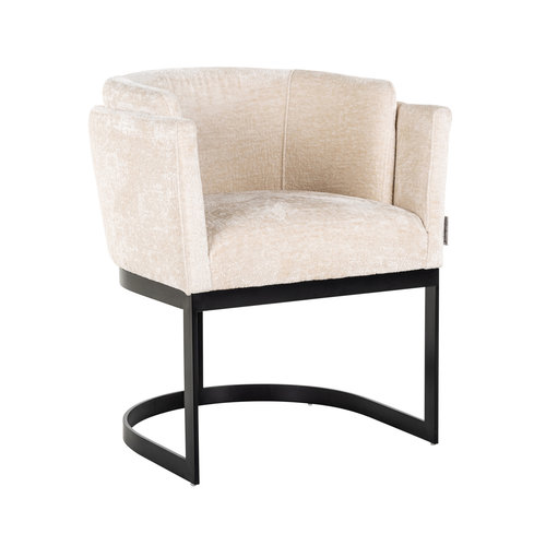 Stoelen Eetkamerstoel - Emerson - White Chenille Stoelen Eetkamerstoel - Emerson - White Chenille