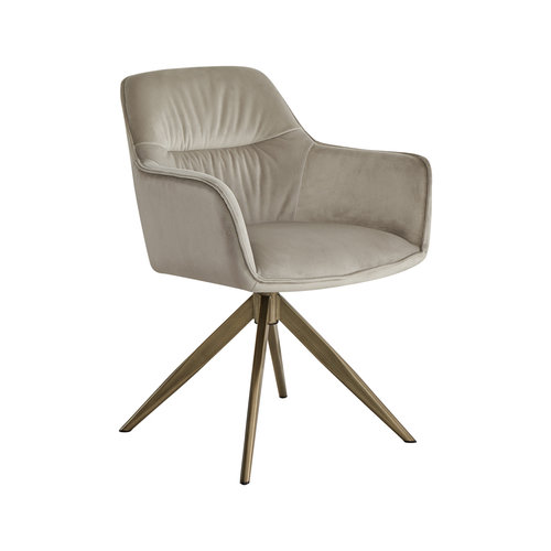 Stoelen Draaistoel - Aline - Khaki Velvet - Fire Retardant Stoelen Draaistoel - Aline - Khaki Velvet - Fire Retardant