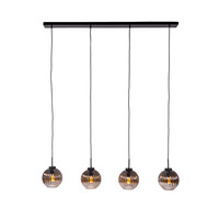 Glazen hanglamp - 4x Smoke Glass