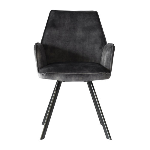 Meubol Eetkamerstoel - Antraciet - Vintage Velvet Meubol Eetkamerstoel - Antraciet - Vintage Velvet