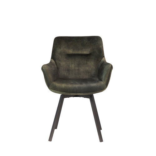 Meubols Eetkamerstoel - Groen - Vintage Velvet Meubols Eetkamerstoel - Groen - Vintage Velvet