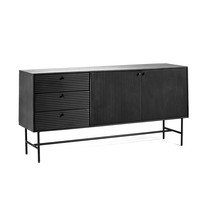 Dressoir - TV Meubel - Zwart - Acacia - 160x70