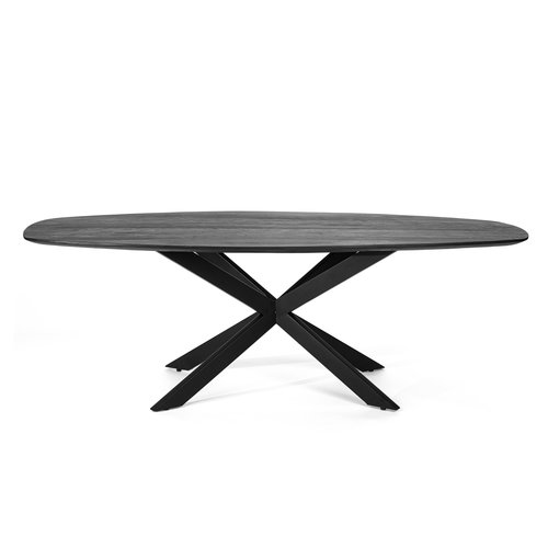 Meubols Eettafel - Zwart - Mango - Ovaal - 230x110 Meubols Eettafel - Zwart - Mango - Ovaal - 230x110