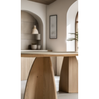 Deens ovale - Eikenhouten eettafel - Lupe