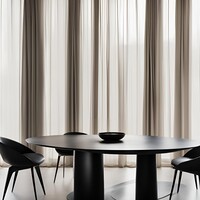 Kiezelvormige - Eiken eettafel - Sazza - Zwart