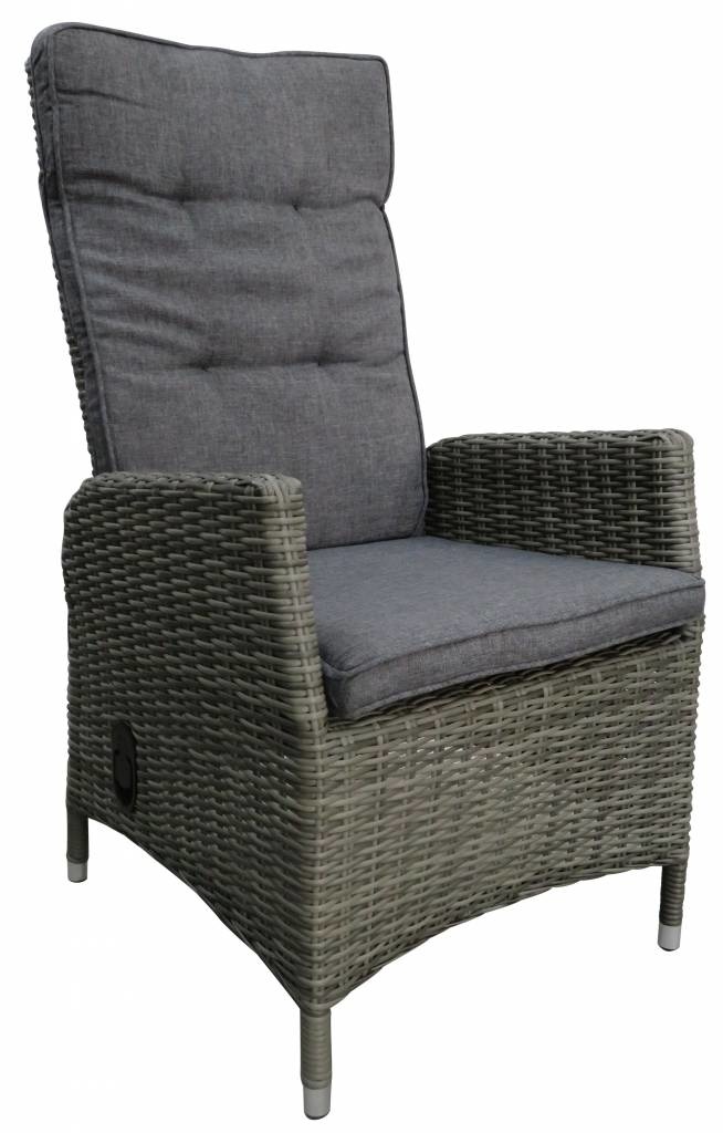 Verstelbare tuinstoel Kos | Ash Grey | Wicker