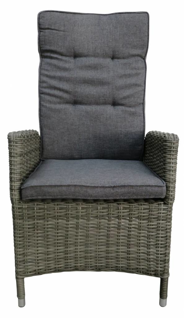 Verstelbare tuinstoel Kos | Ash Grey | Wicker