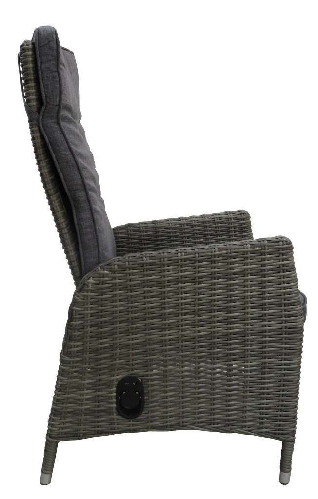Verstelbare tuinstoel Kos | Ash Grey | Wicker