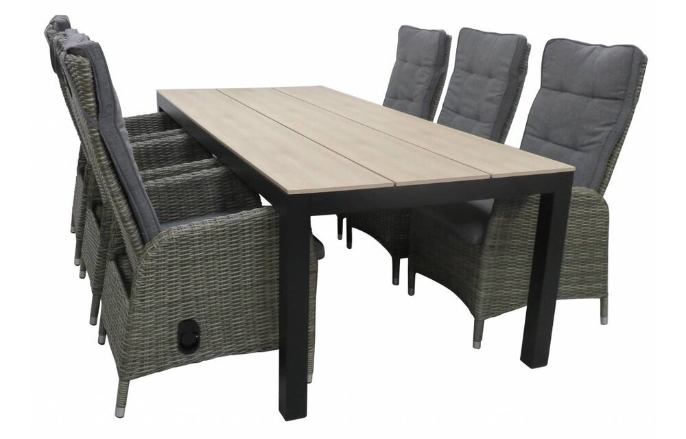 Verstelbare tuinstoel Kos | Ash Grey | Wicker