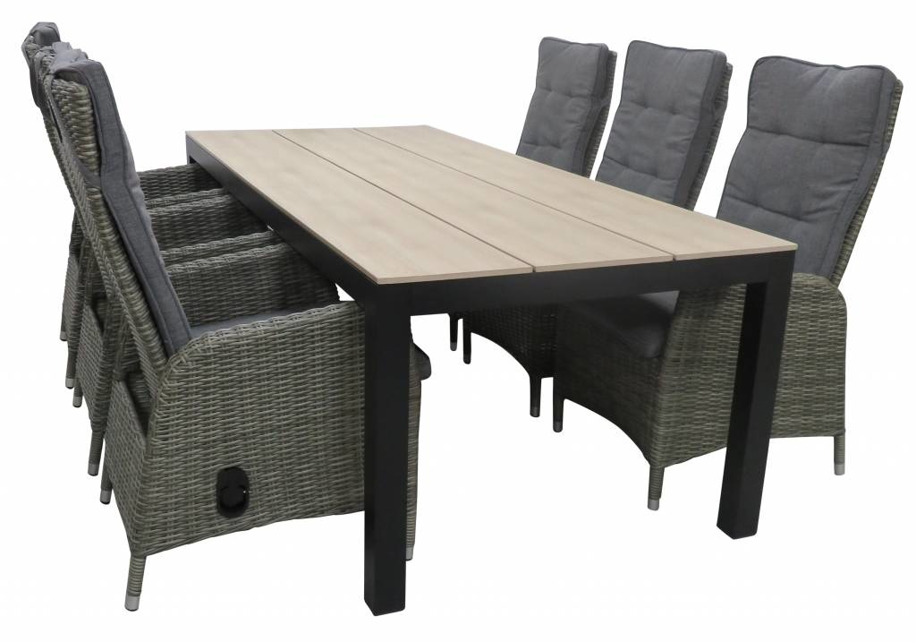 Verstelbare tuinstoel Kos | Ash Grey | Wicker