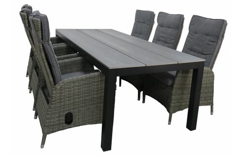 Verstelbare tuinstoel Kos | Ash Grey | Wicker