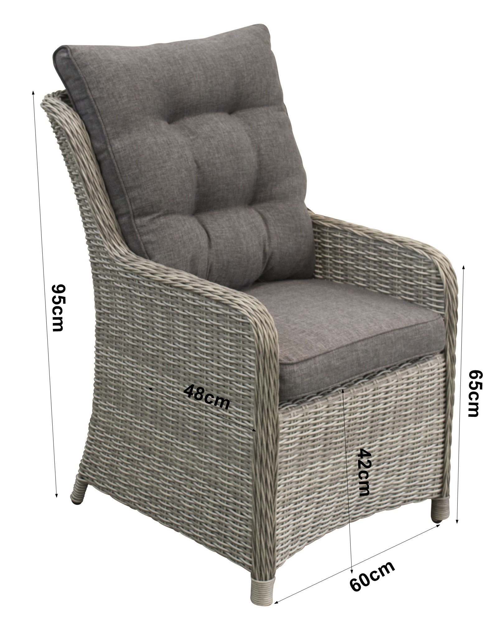 Dining tuinstoel Dublin | Mystic Grey | Wicker