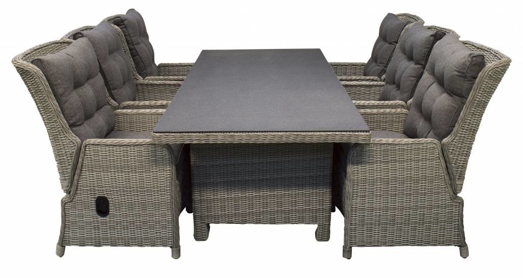 Verstelbare tuinstoel Dublin | Mystic Grey | Wicker