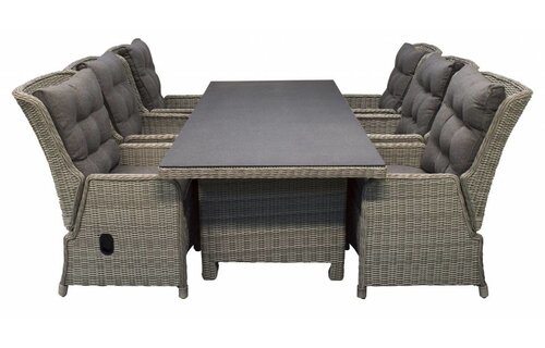 Verstelbare tuinstoel Dublin | Mystic Grey | Wicker