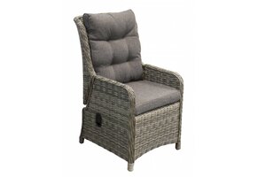 Verstelbare tuinstoel Dublin | Ash Grey | Wicker