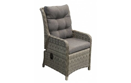 Verstelbare tuinstoel Dublin | Ash Grey | Wicker
