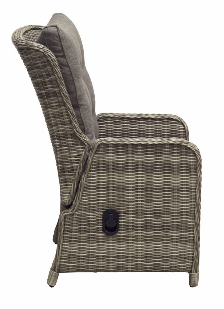 Verstelbare tuinstoel Dublin | Ash Grey | Wicker