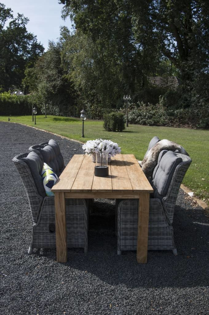 Verstelbare tuinstoel Dublin | Ash Grey | Wicker
