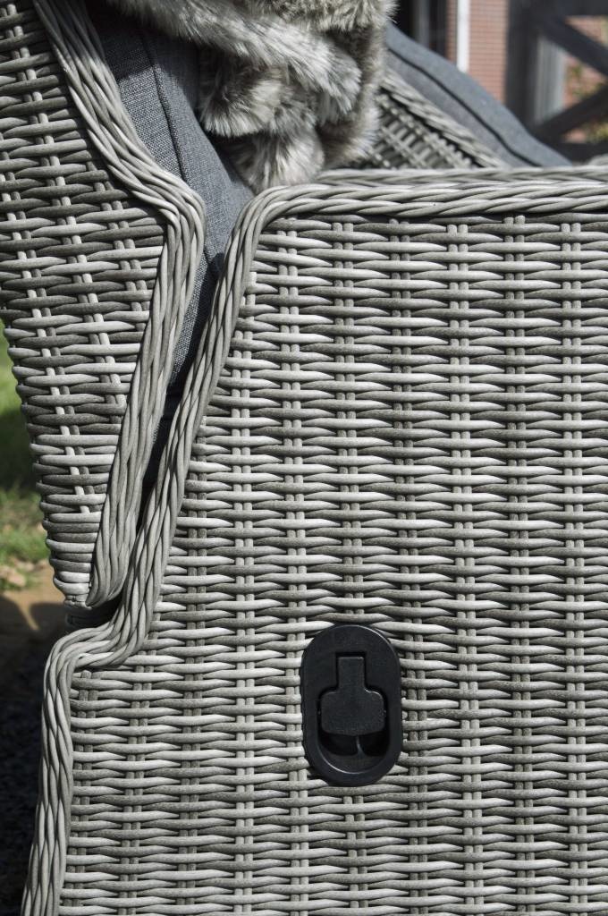 Verstelbare tuinstoel Dublin | Ash Grey | Wicker