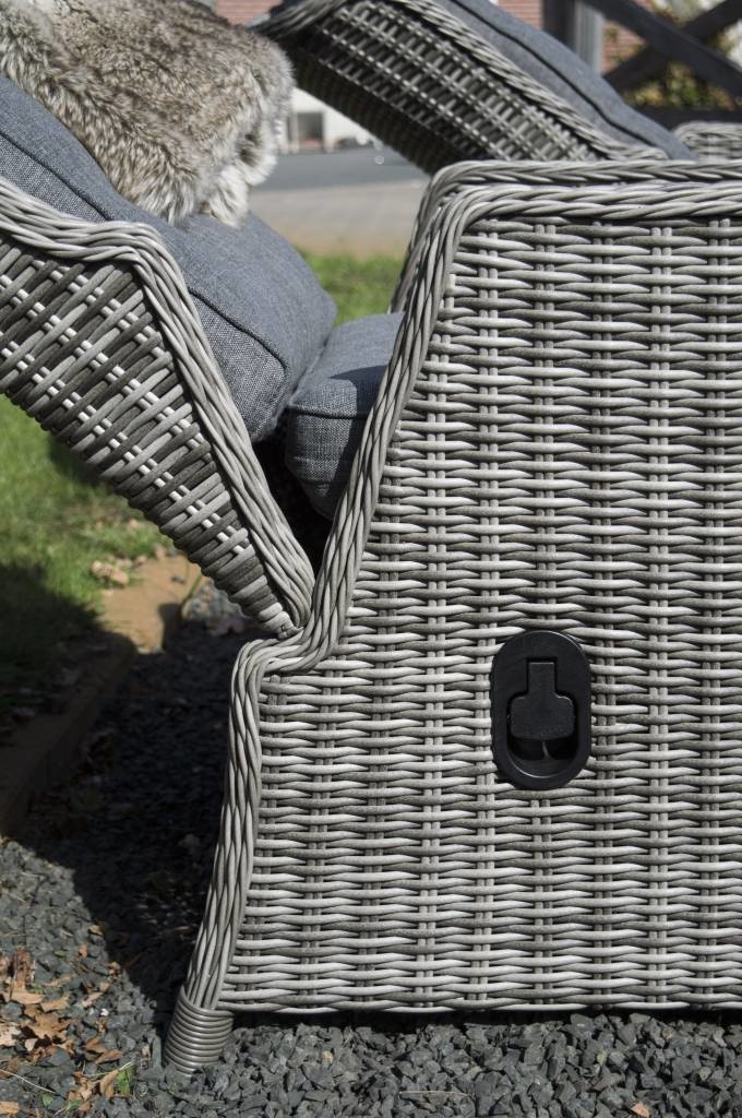 Verstelbare tuinstoel Dublin | Ash Grey | Wicker