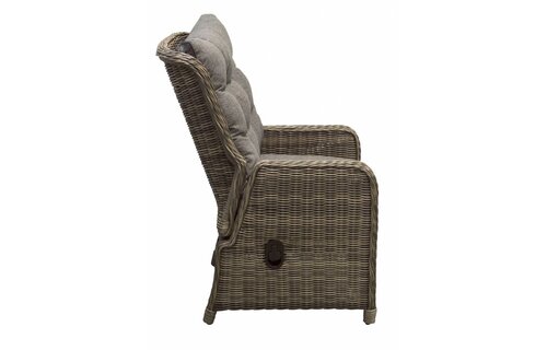 Verstelbare tuinstoel Dublin | Sweet Brown | Rond wicker