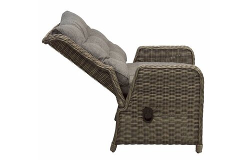 Verstelbare tuinstoel Dublin | Sweet Brown | Rond wicker