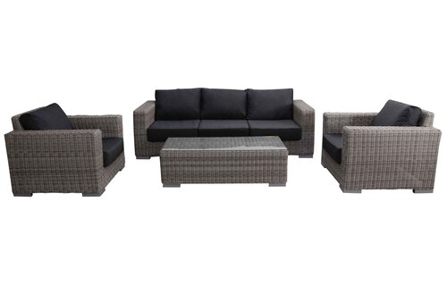 Loungeset King | Mystic Grey | Rond Wicker