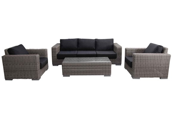 Loungeset King | Mystic Grey | Rond Wicker