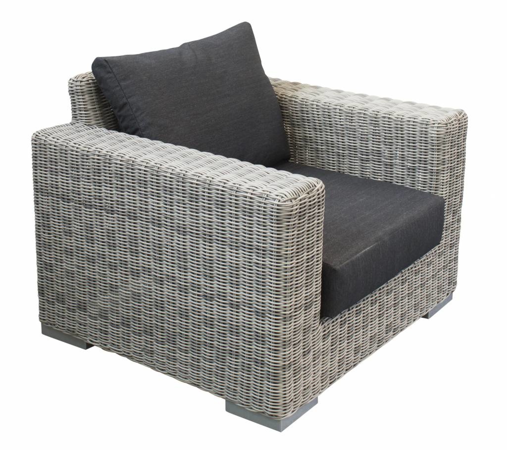 Loungeset King | Mystic Grey | Rond Wicker