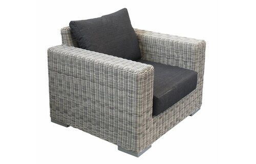 Loungeset King | Mystic Grey | Rond Wicker