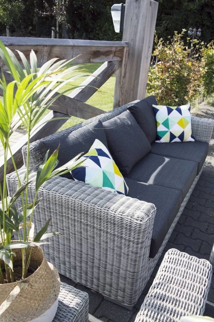 Loungeset King | Mystic Grey | Rond Wicker