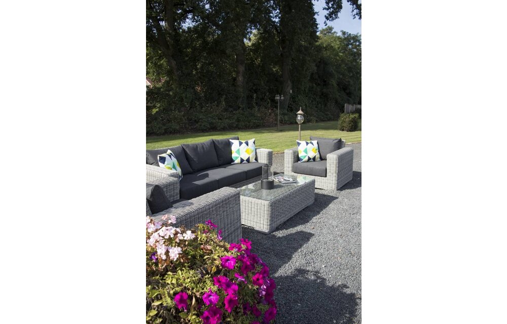 Loungeset King | Mystic Grey | Rond Wicker